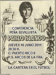 CHARLA-COLOQUIO DE PABLO BLANCO EN ARCOS, EL DIA 16 DE JUNIO A LAS 20:30 H.