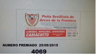 SORTEO DE VERANO DE LA PEÑA SEVILLISTA, 4069.